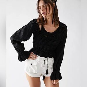 NWT Free people Megan crochet top
